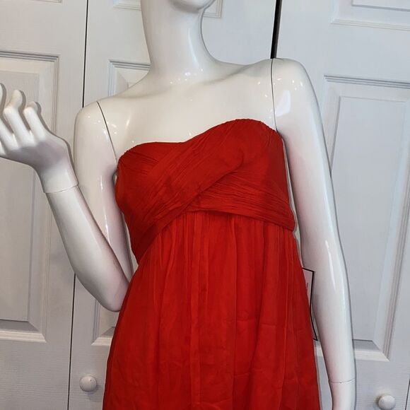 🔥 J Crew  Taryn Dress Red Size P4 wedding and parties New - Picture 8 of 15